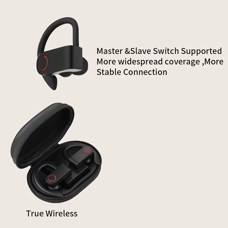 A9 TWS Bluetooth 5 0 наушники с шумоподавлением водонепроницаемые спортивные