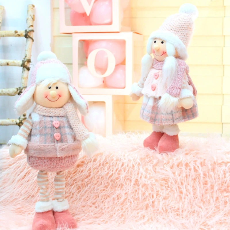 

Новогодний подарок 2022, телескопическая Рождественская кукла, стоящая фигурка эльфа, игрушка, настольное украшение, гостиничный торговый це...