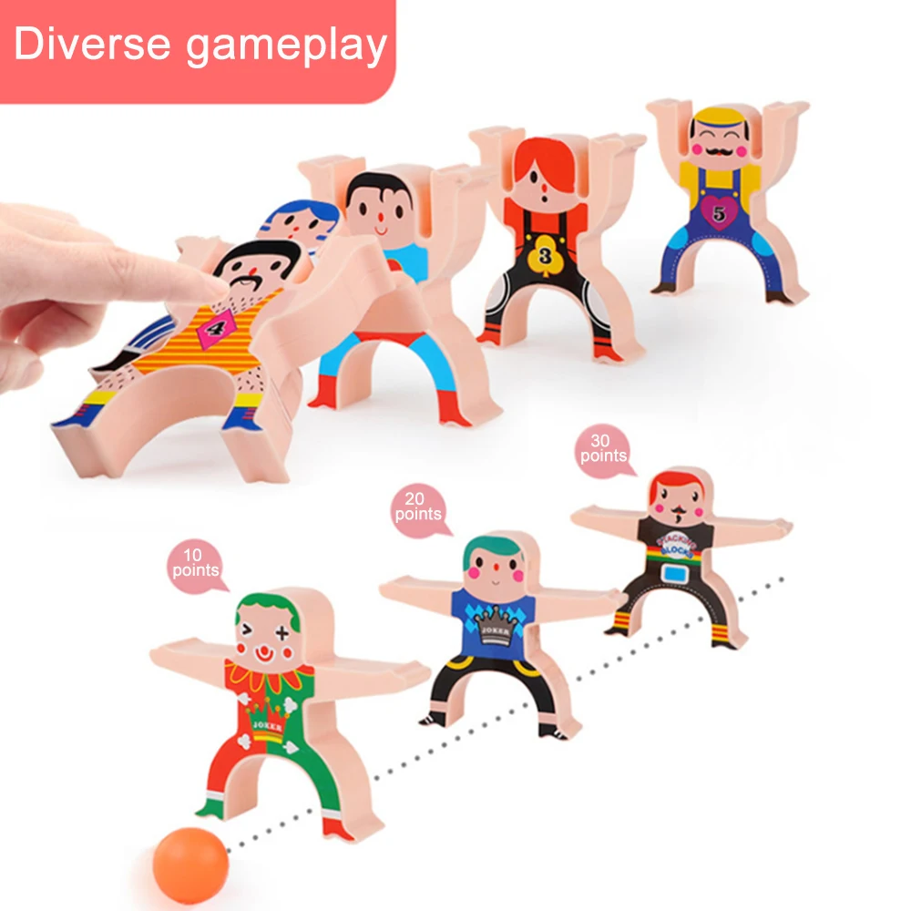 

16pcs/set Children's Puzzle Funny Balance Blocks DIY Stack High Building Blocks Tabletop Game Toys for Children