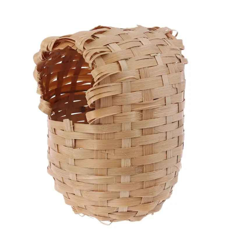 

Natural Bamboo Bird House Hand Made Finch Hideout Cage Toy Outdoor Hut Shelter W89B