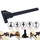 Многофункциональная чертежная линейка из алюминиевого сплава скользящий Калибр для деревообработки, измерительные инструменты для разметки