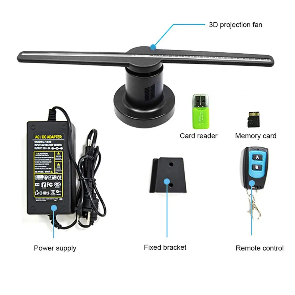 

3D Hologram Projector Wall-mounted Wifi Led Sign Holographic Lamp Player Remote Advertising Display Support Images And Video