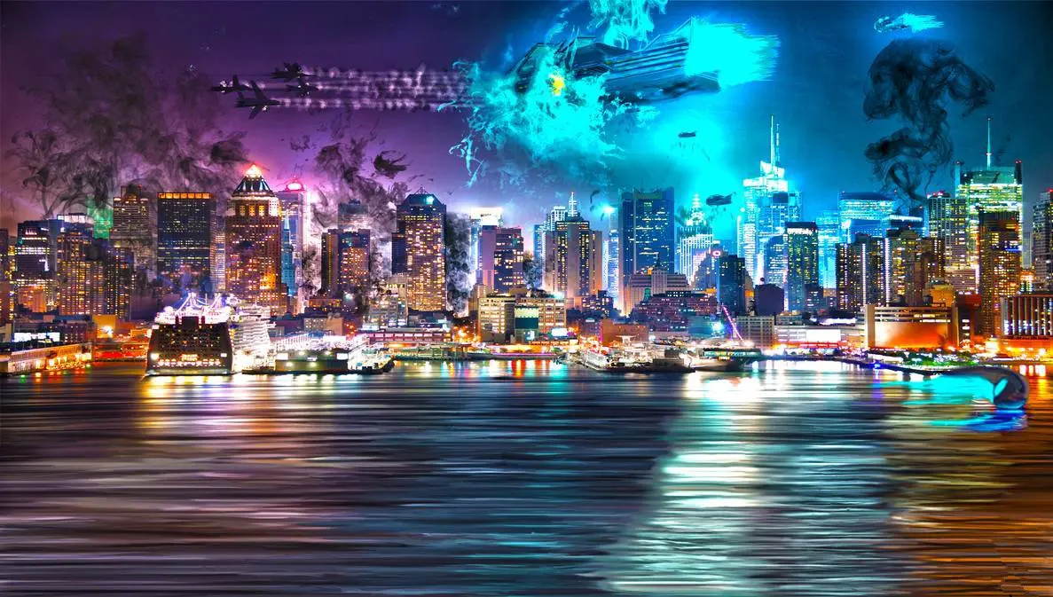 

JMINE Div 5D New York City Skyline Night Full Diamond Painting cross stitch kits art Scenic 3D paint by diamonds