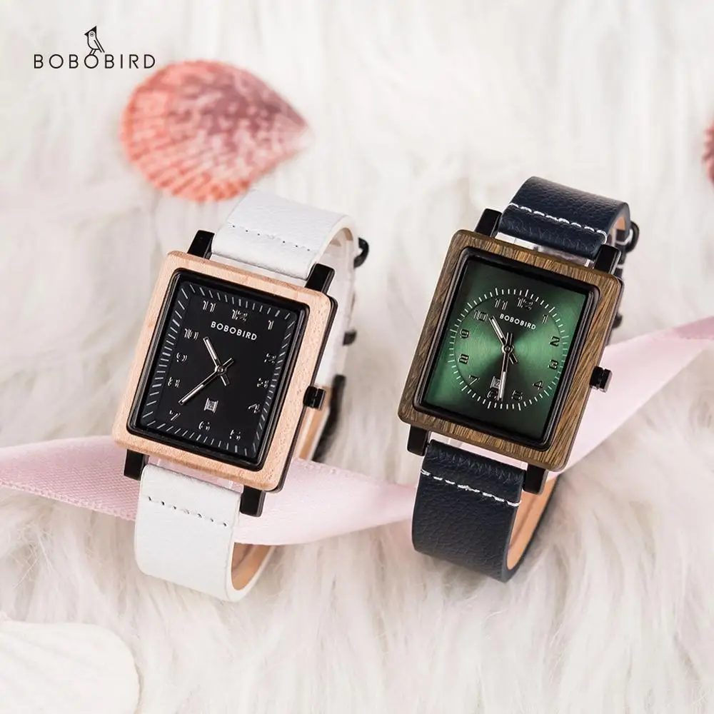 BOBO BIRD часы для женщин Дерево montre femme 2020 браслет деревянный кварц zegarek damski Wistwatches