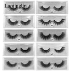 LANJINGLIN 1 пара 3d норковые ресницы для макияжа натуральные длинные накладные ресницы пушистые искусственные объемные ресницы для наращивания