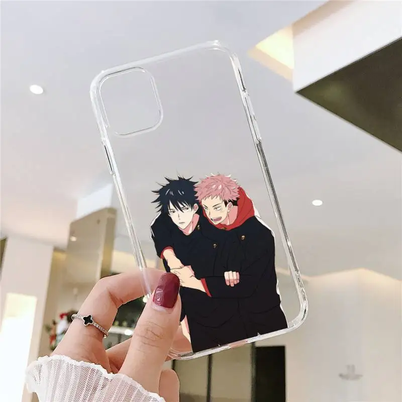 

Jujutsu Kaisen Satoru Gojo anime Phone Case Clear Transparent for iPhone 11 12 mini pro XS MAX 8 7 6 6S Plus X 5S SE XR 2020