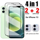 Защитное стекло 4 в 1, закаленное стекло для iPhone 131211 ProXs Max87 Plus1312 MiniSE 2020 XXR