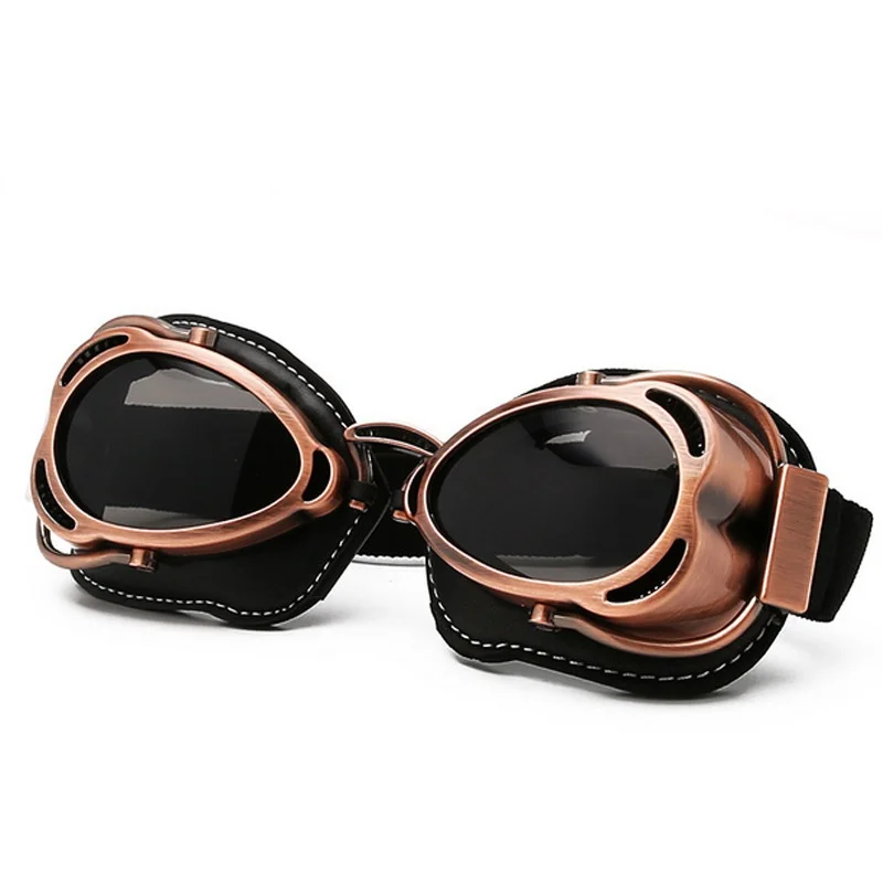 Мотоциклетные очки шлем пилота Ретро Винтаж искусственная кожа для верховой
