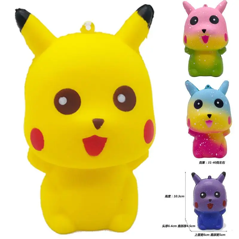 

Pokmon Pikachu Squishy Kawaii Pop Fidget Toys It Anti Stress Squirtle Charmander Slow Rising Squish Toy for Children Gifts