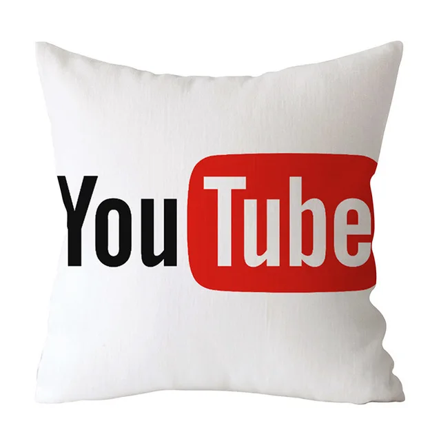 Декоративная Наволочка на подушку Чехол с буквами и цифрами youtube хлопковая