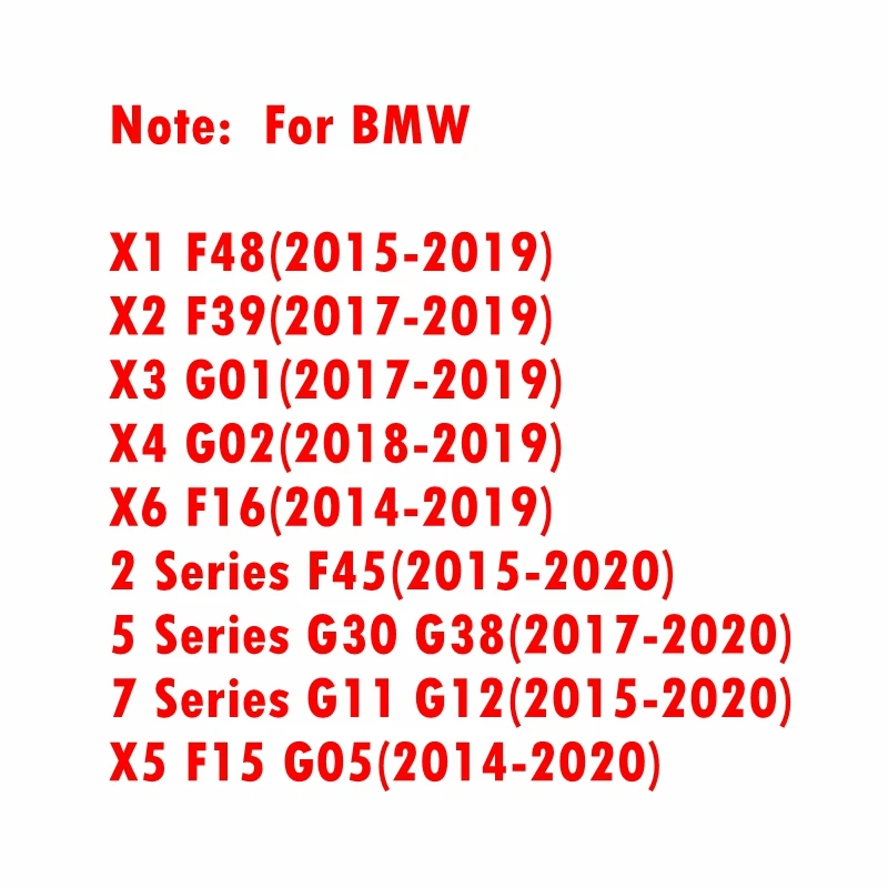Новинка 4 шт. автомобильные аксессуары для BMW 1 2 5 7 Series G30 G38 G11 G01 G02 G05 F48 F39 F15 F16 |