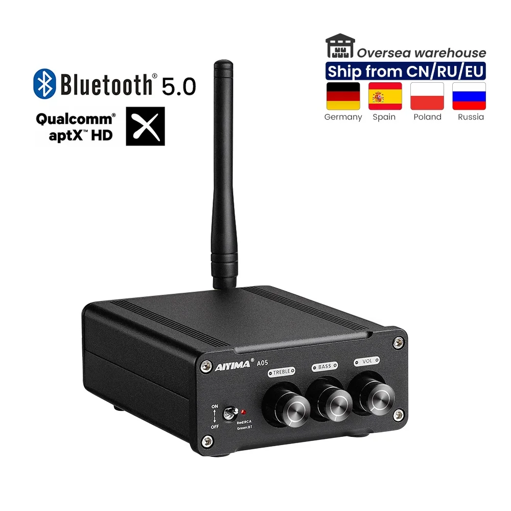 AIYIMA TPA3221 Bluetooth 5 0 стерео цифровой усилитель мощности QCC3034 | Электроника