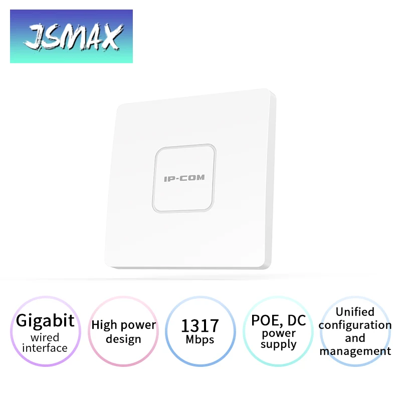 Потолочная беспроводная точка доступа JSMAX JSW64AP 11AC AC1350M на 2 гигабита поддержка PoE |