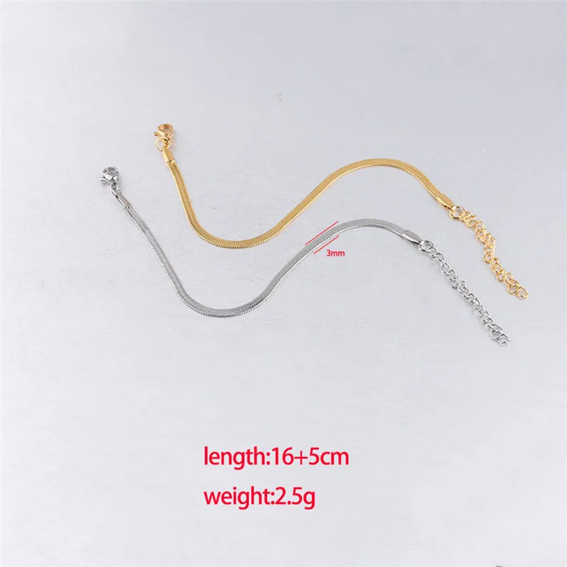

Fashion 100% Stainless Steel Gold Silver Color Ladies Bracelet Jewelry Female Snake Chain Promotion Gift for Girlfriend