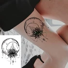 Водонепроницаемые временные тату наклейки луна цветок звезда ожерелье поддельные тату флэш тату боди-арт татуировки для девочек женщин мужчин и детей