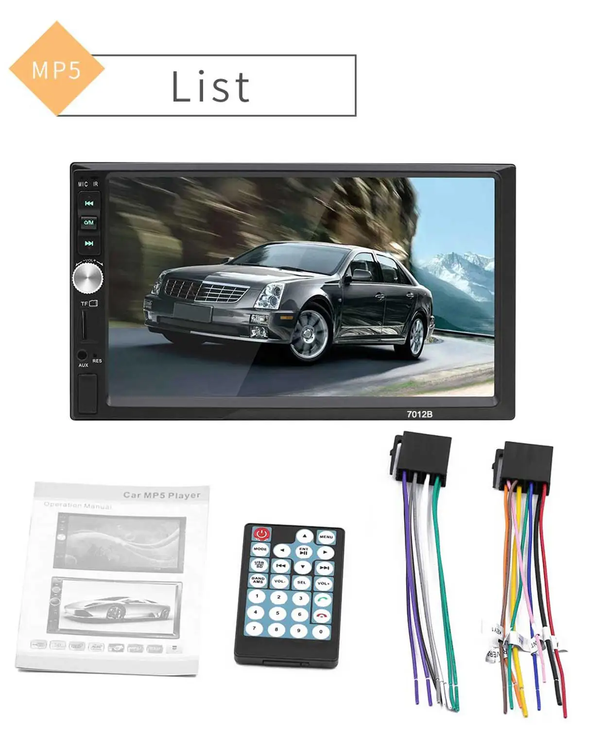 

Car Radio cassette player Touch screen 7 inch stereo auto tapes car with rear view camera Mirror Link Autoradio 7012B radio