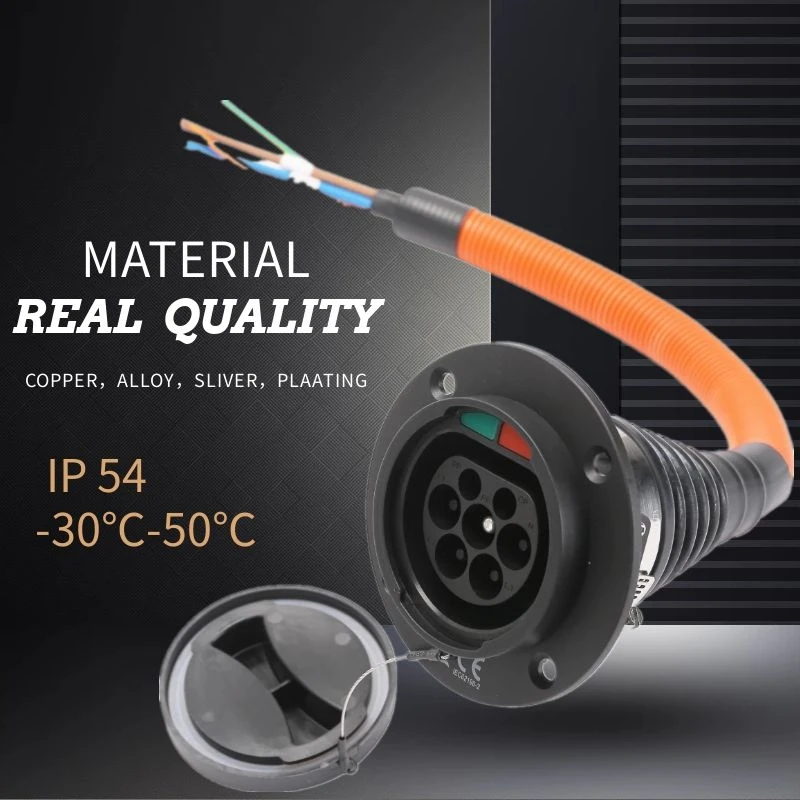 Тип 2 штепсельная розетка с кабелем для электрического транспортного средства