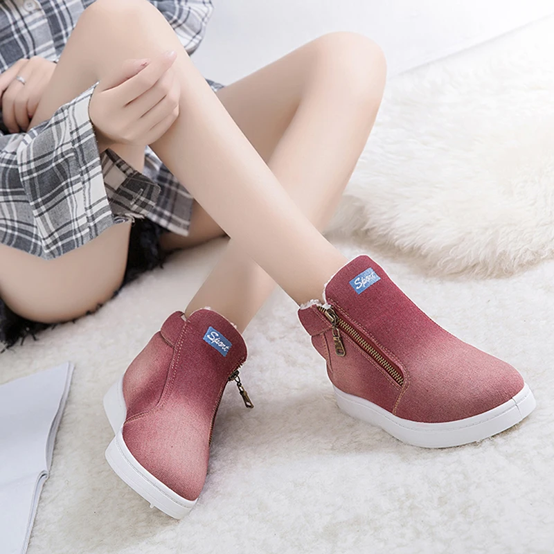 

2020 Winter Platform Boots Women Boots Super Warm Winter Casual Shoes Women Cowboy Fleeces Classic High Top Ankle Boots