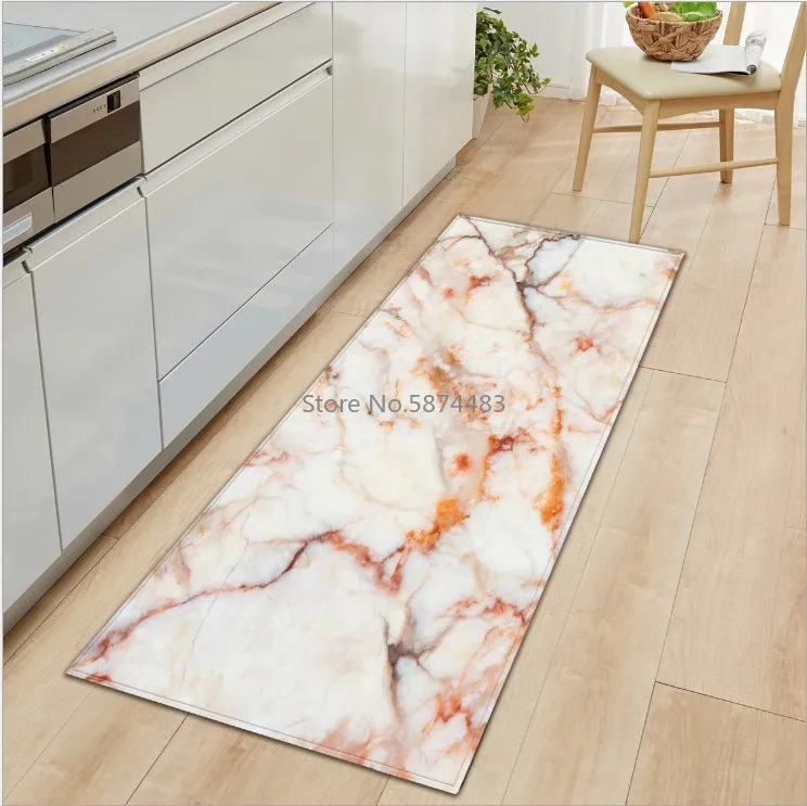 Коврик с мраморным узором кухонный коврик Противоскользящий для ванной комнаты