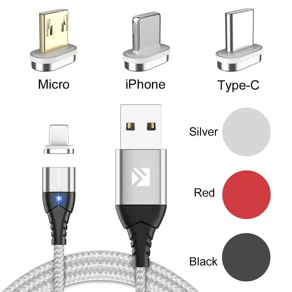 Магнитный зарядный usb-кабель Floveme для IPhone кабель Micro USB Type-C быстрой зарядки