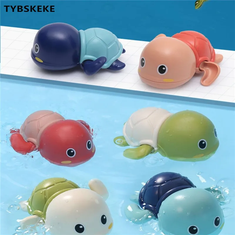 

TYBSKEKE милые Мультяшные животные, заводные на цепочке, игрушки для плавания ming, маленькая черепашка, детский бассейн для купания, Классическа...