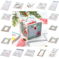 folk edge square rectangles shaker heart reusable metal cutting dies diy crafts molds scrapbooking decoration embossing template