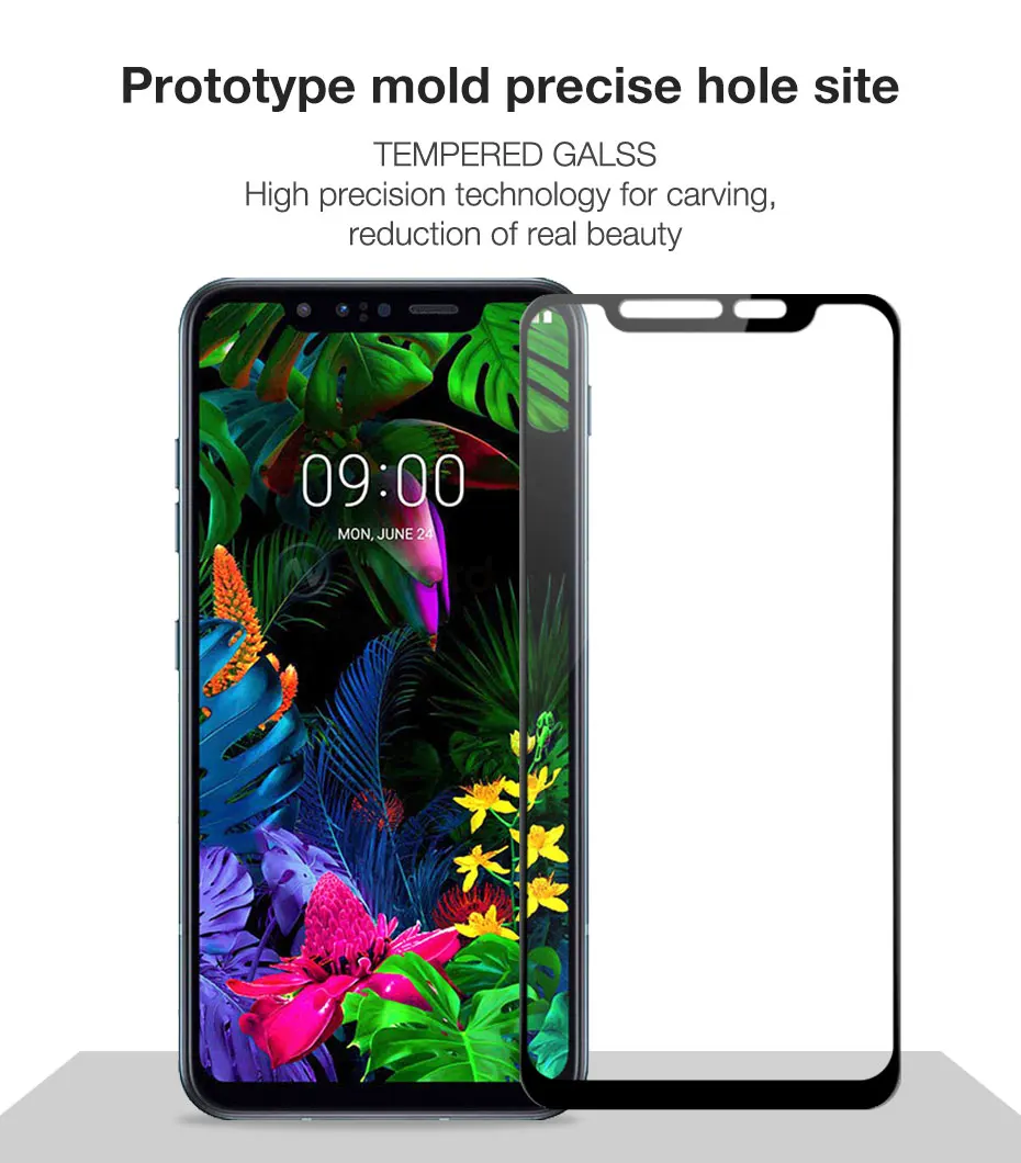 2pcs Full Cover Screen Protector Glass For LG G8S G8 ThinQ 9H Tempered Glass For LG G8s ThinQ G8 ThinQ Screen Protective Film