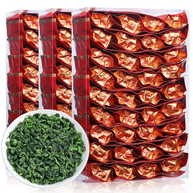Anxi Tieguanyin-Paquete de bolsas peque&ntilde;as de China, t&eacute; oolong fresco, T&eacute; adelgazante, comida verde de belleza, 250g-0