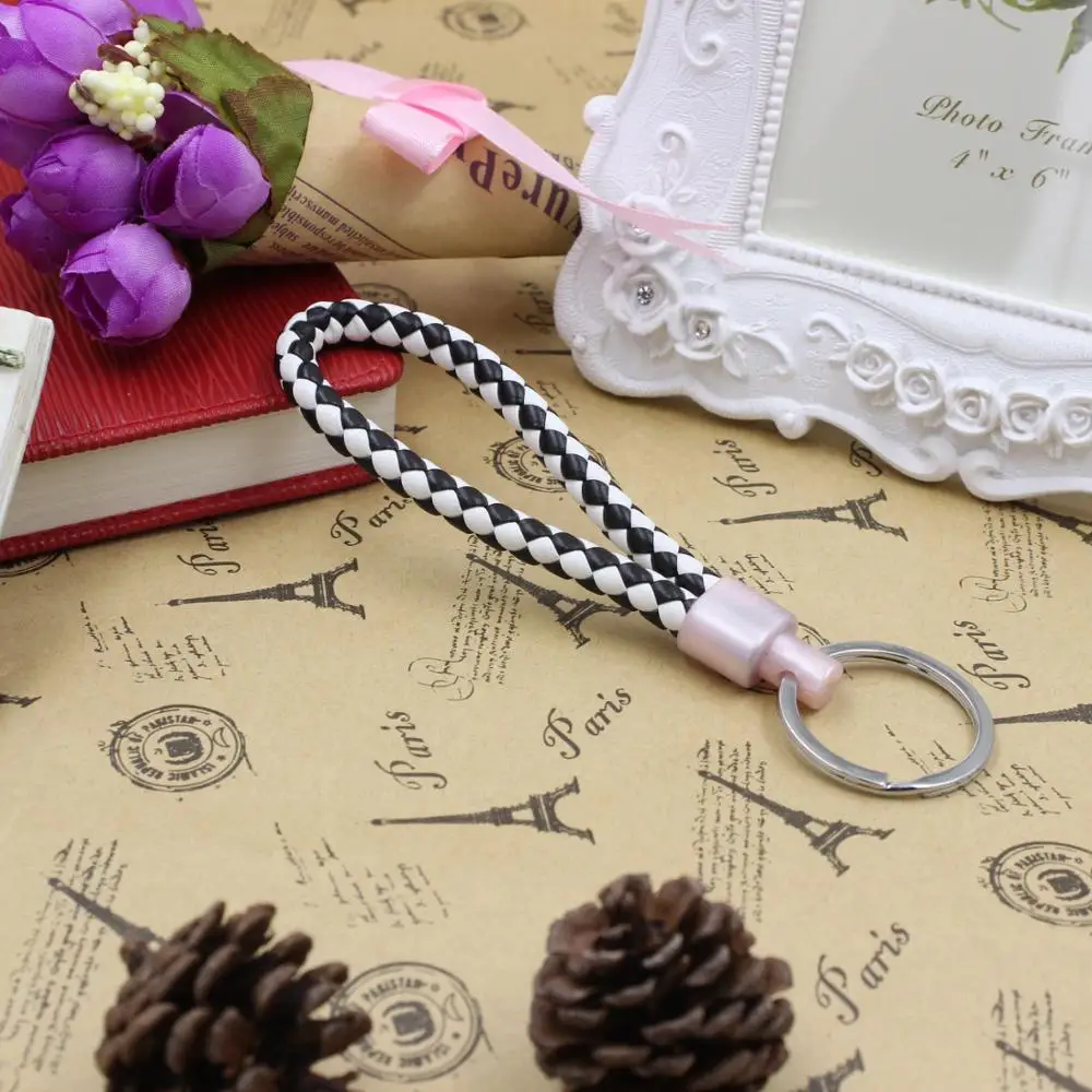 Hand Woven High-Grade Leather Car Keychain Braided Rope Keyrings Men Women Cheap Simple | Украшения и аксессуары