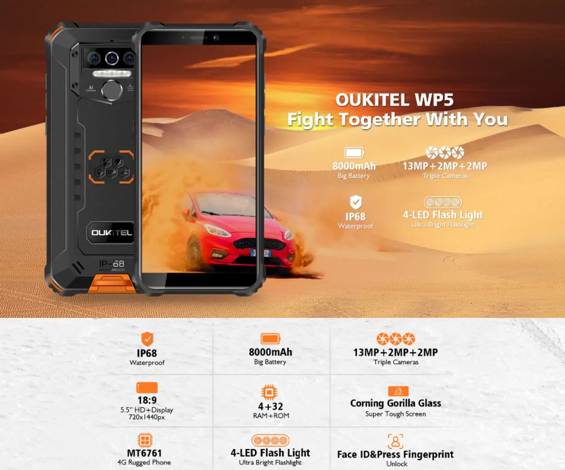 

Оригинальный телефон, дисплей + материнская плата 4 ГБ ОЗУ + 32 Гб ПЗУ для OUKITEL WP5 MT6761 четырехъядерный процессор 5,5 дюйма HD + бесплатная доставка