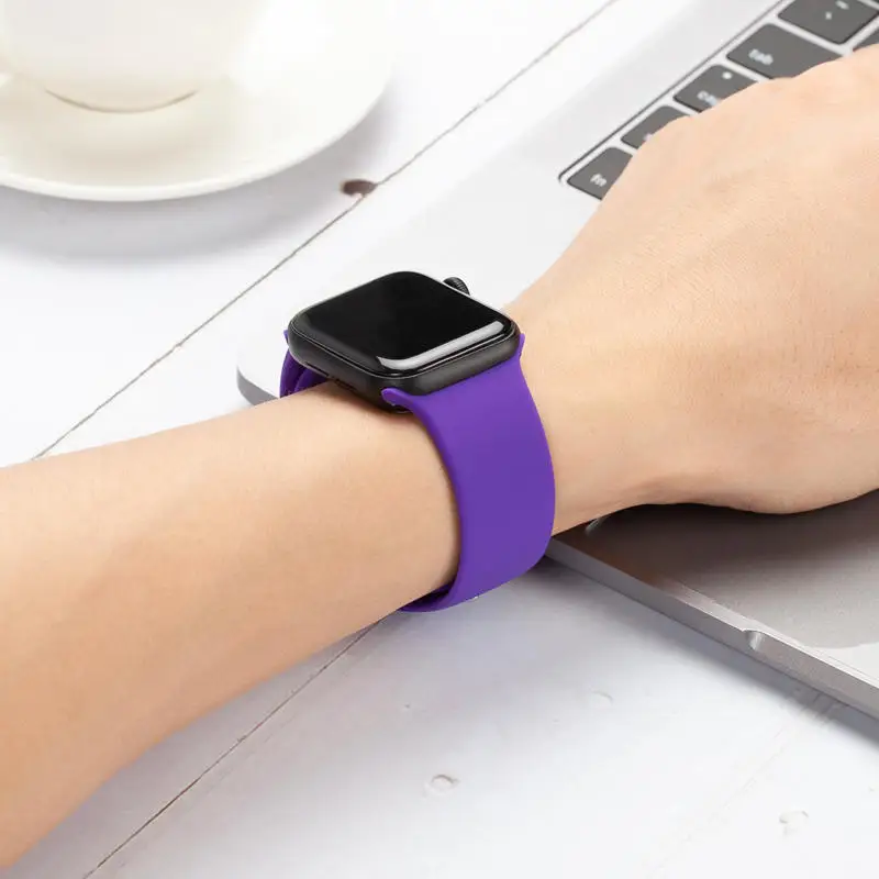 Ремешок для Apple Watch 38 мм 40 мм 42 мм 44 мм силиконовый ремешок IWatch Замена для Apple Watch серии 4,3, 2 38 мм 44 мм 81009