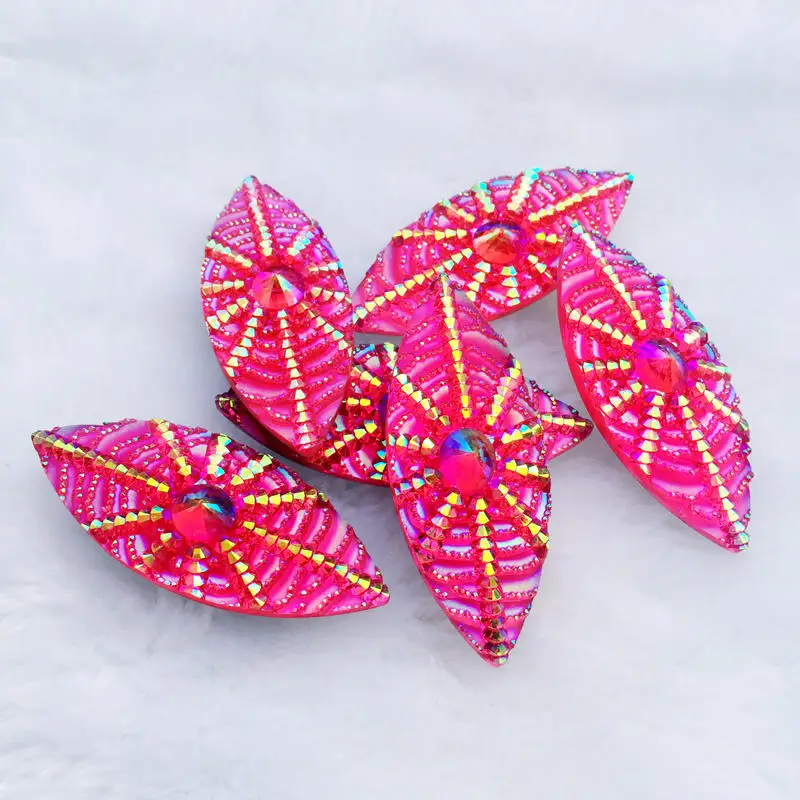 DIY AB кабошоны из смолы в форме конского глаза кристаллы 32 шт./лот 20*50 мм-B843*4 | Дом и