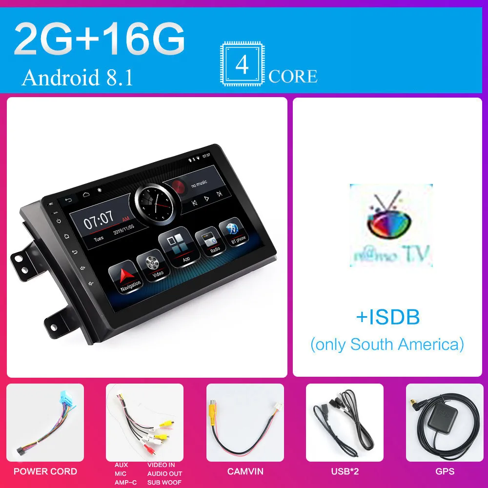 Серый Android автомобильный Радио Мультимедиа Видео плеер wifi gps Зеркало Ссылка для Suzuki SX4 2006 2007 2008 2009 2010 2011 2012 2013 2 DIN - Цвет: Серый