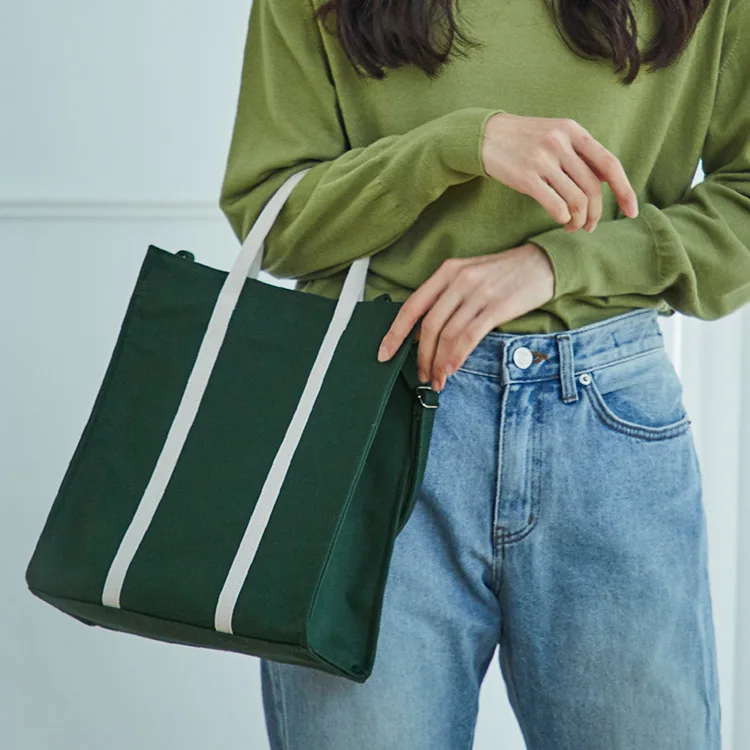 Переносная Холщовая Сумка простая модная на одно плечо наклонная женская сумка