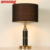 aosong table lamps modern luxury design led black desk light decorative for home bedside