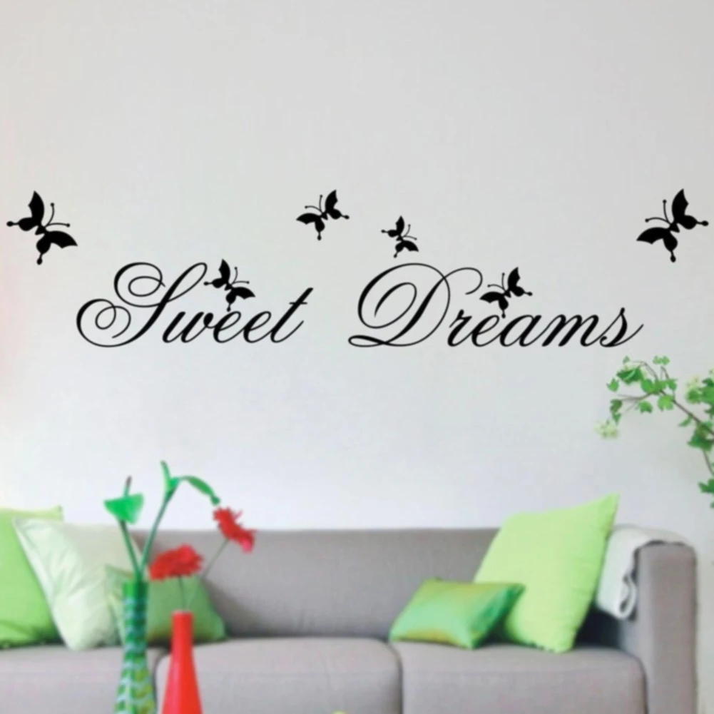 Диван фон DIY Офис Гостиная сладкие сны съемные буквы шаблон стены стикеры Декор