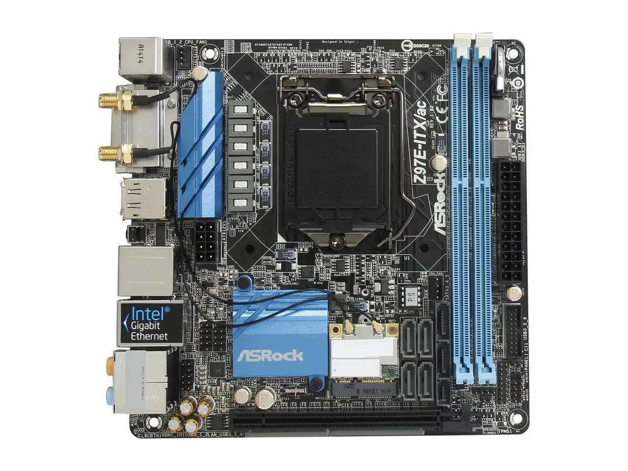 Verkaufen Für ASRock Z97E-ITX/ac MINI-ITX Verwendet Original Motherboard LGA 1150 Intel Z97 DDR3 USB 3,0 SATA3 16GB Desktop Motherboard