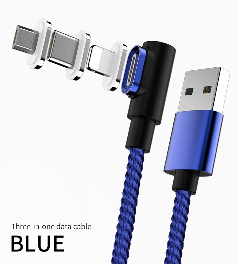 Магнитный кабель 90 градусов usb c Micro usb type C кабель для быстрой зарядки L-Line Micro usb type-C магнитное зарядное устройство для iphone X xiaomi