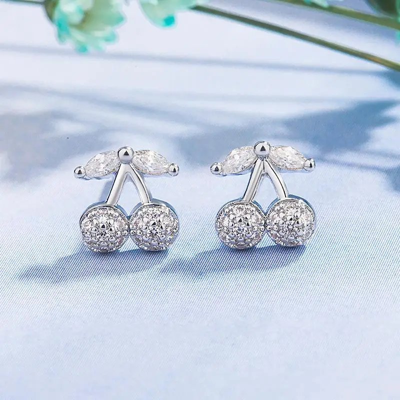 

925 Sterling Silver Aretes De Mujer Oorbellen Earring for Women Orecchini Boucle Silver 925 Jewelry Bijoux Femme Garnet Earring