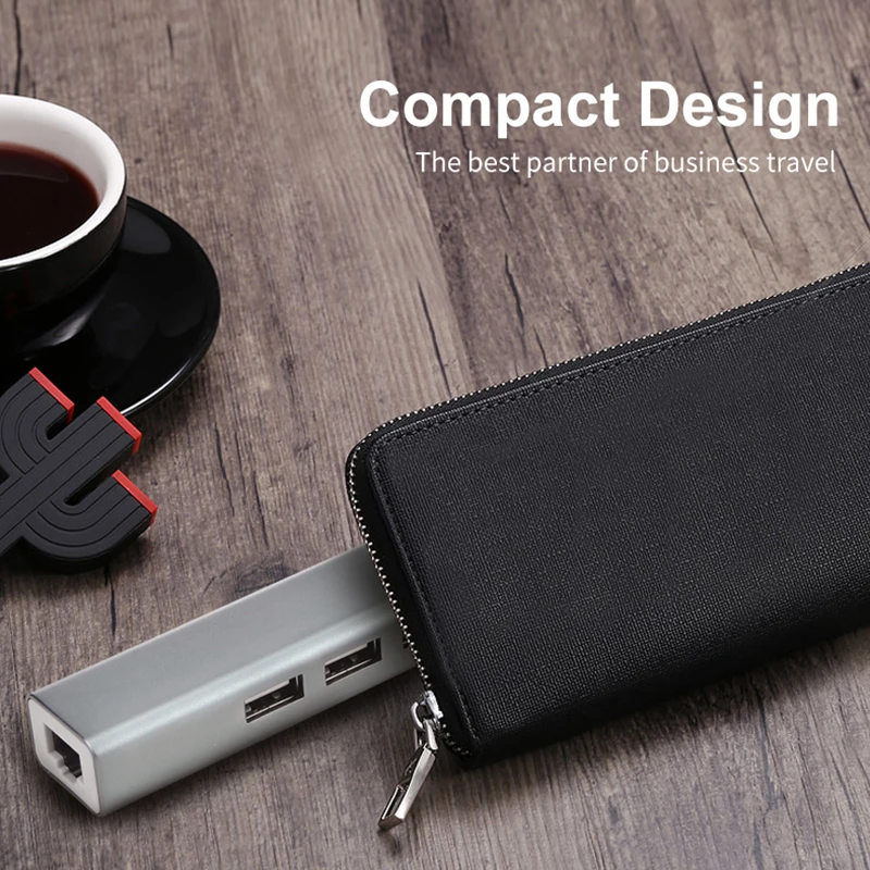 

USB hub 2.0 3 ports to RJ45 10/100Mbps Lan Network USB Ethernet Adapter Splitter for Laptop Computer Mac iOS Android