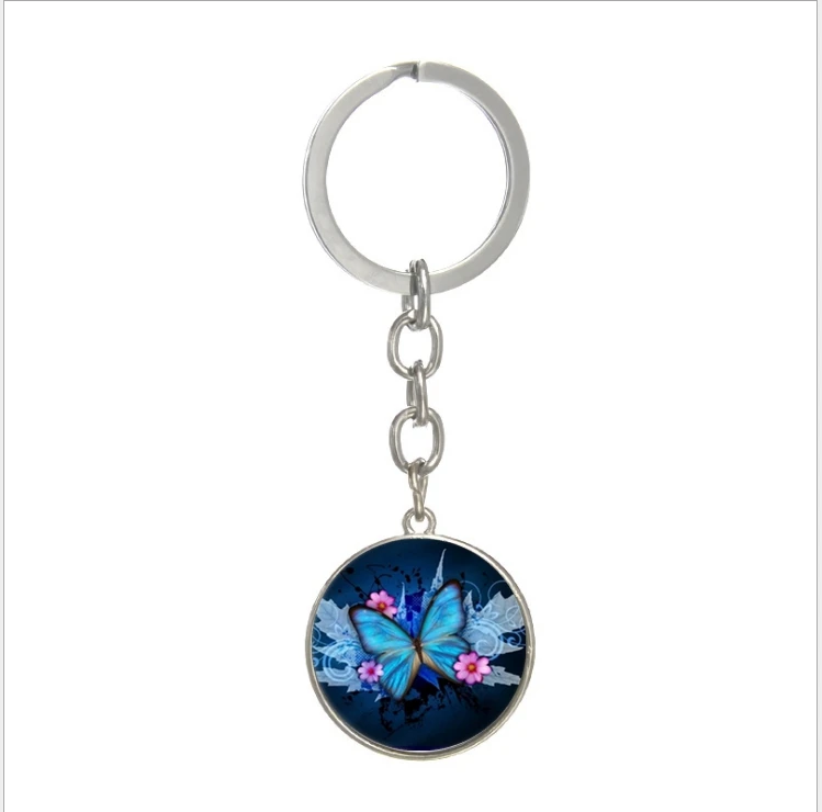 

2019 New Glamour Fashionable Blue Pansy Keychain