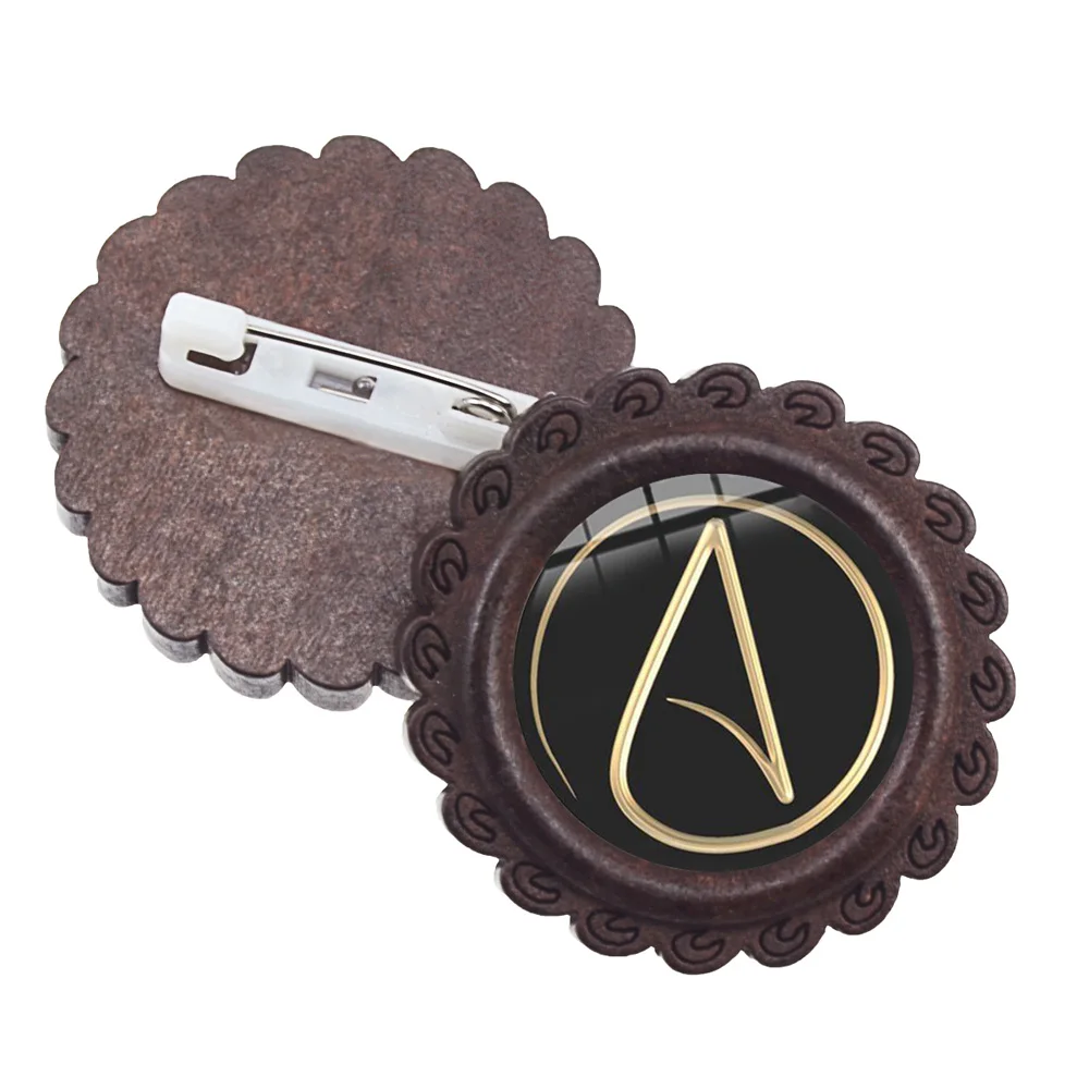 Атеизм движение • круглая брошь на застежке атеист Символ атома материализм