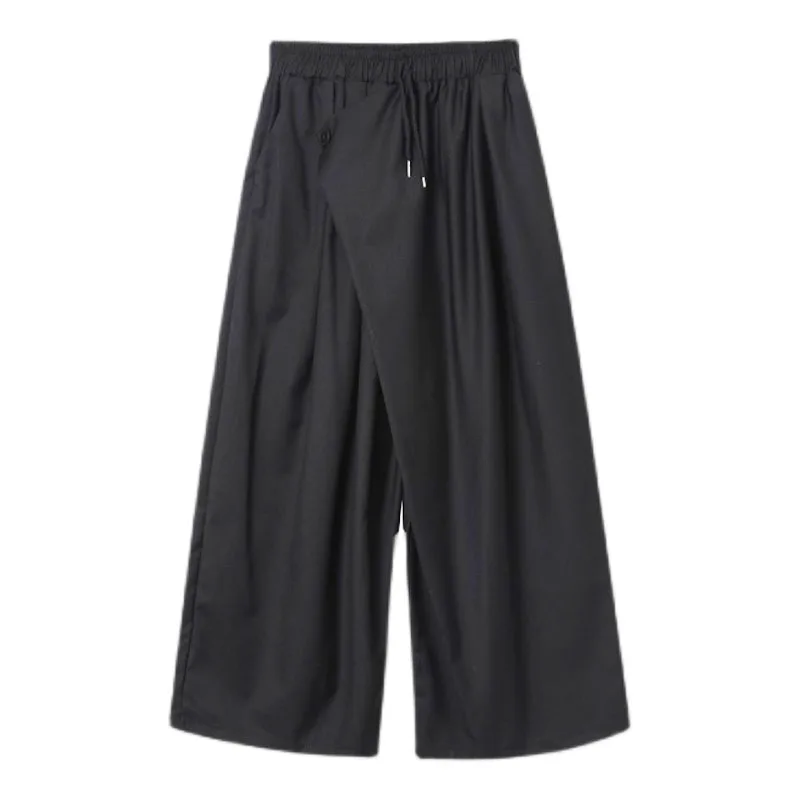 

Pant Mens Elastic Waist Japan Fashion Harajuku Streetwear Loose Casual Kimono Skirts Pants Menswear Vintage Trousers Male