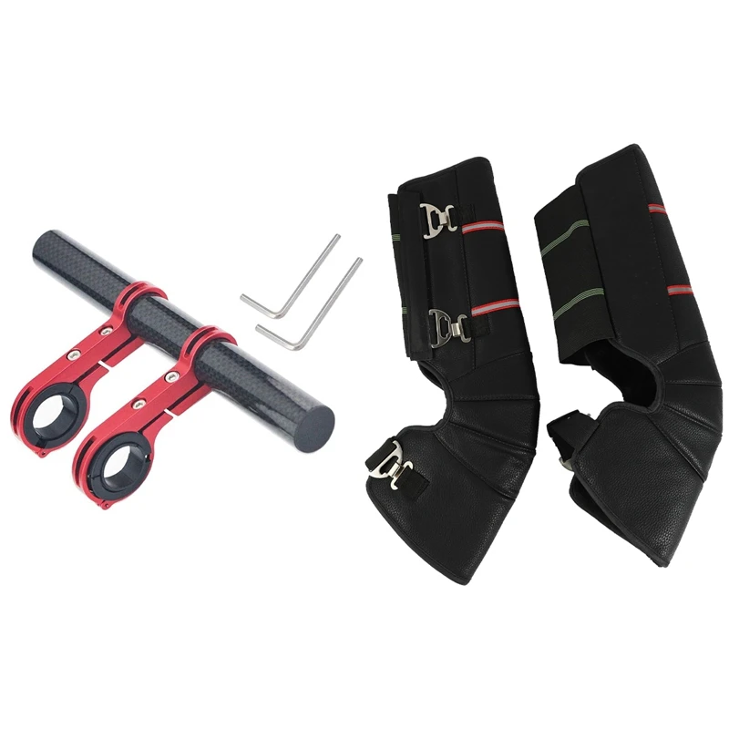 

Двойной зажим на руль велосипеда удлинитель лампа кронштейн для мотоцикла из искусственной кожи Теплый наколенник для езды на мотоцикле на...