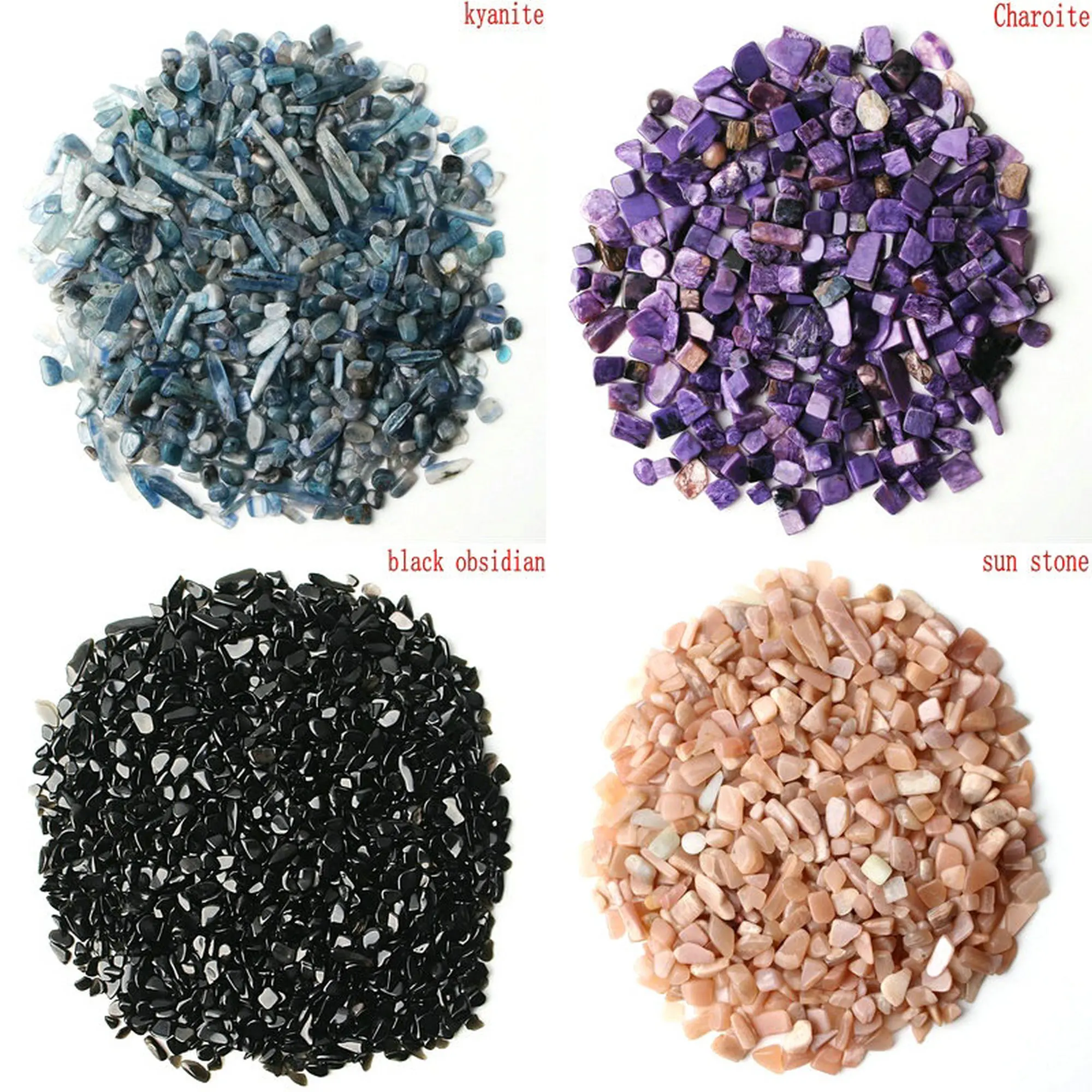 1 сумка 100/200 г натуральный с украшением в виде кристаллов гладкая полировка щебня