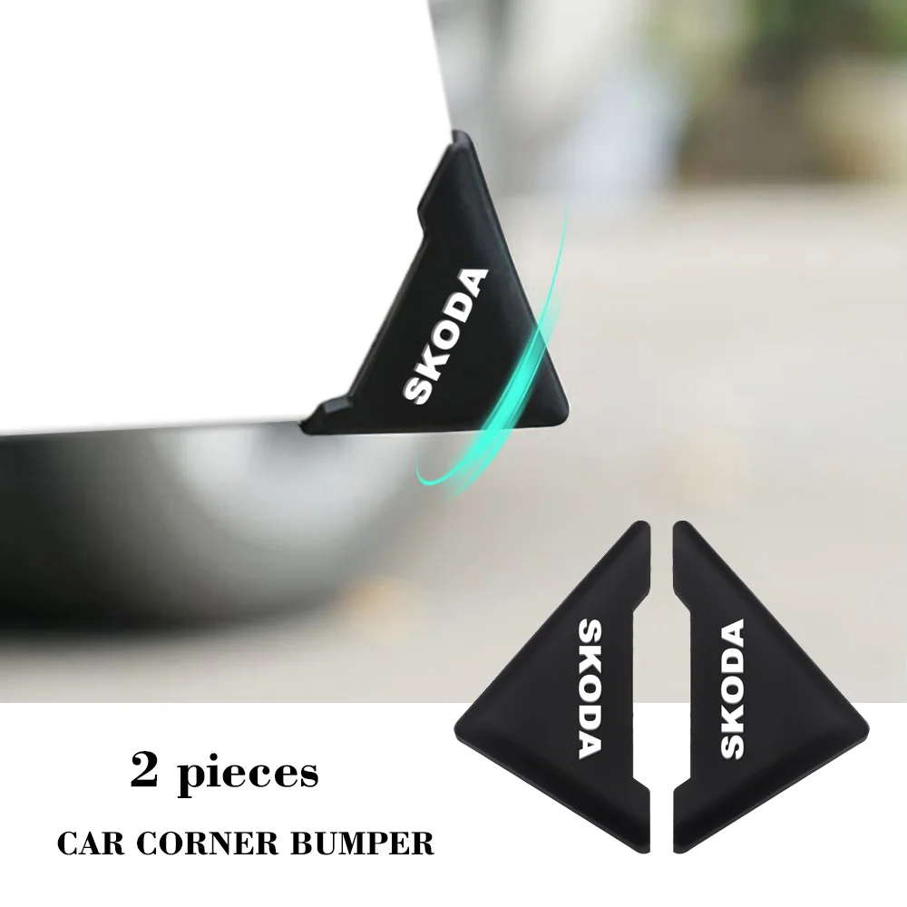 

2PCS Car Door Corner Cover Silicone Bumper Crash Anti-Scratch Protection For Skoda Superb Octavia 2 FL 2010 2011 2012 2013