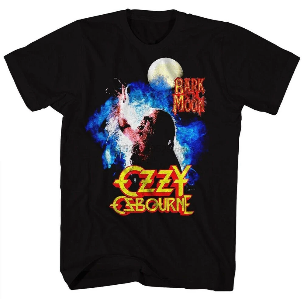 Новинка Ozzy Осборн лает на Луне тяжелая металлическая рубашка (SML-2XL) badжиmerch |