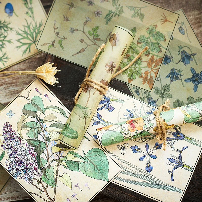 Бумага для скрапбукинга с иллюстрациями винтажные растения г. цвет в