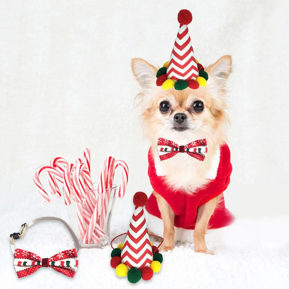 Рождественский костюм для домашних животных Рождественская шапка собак