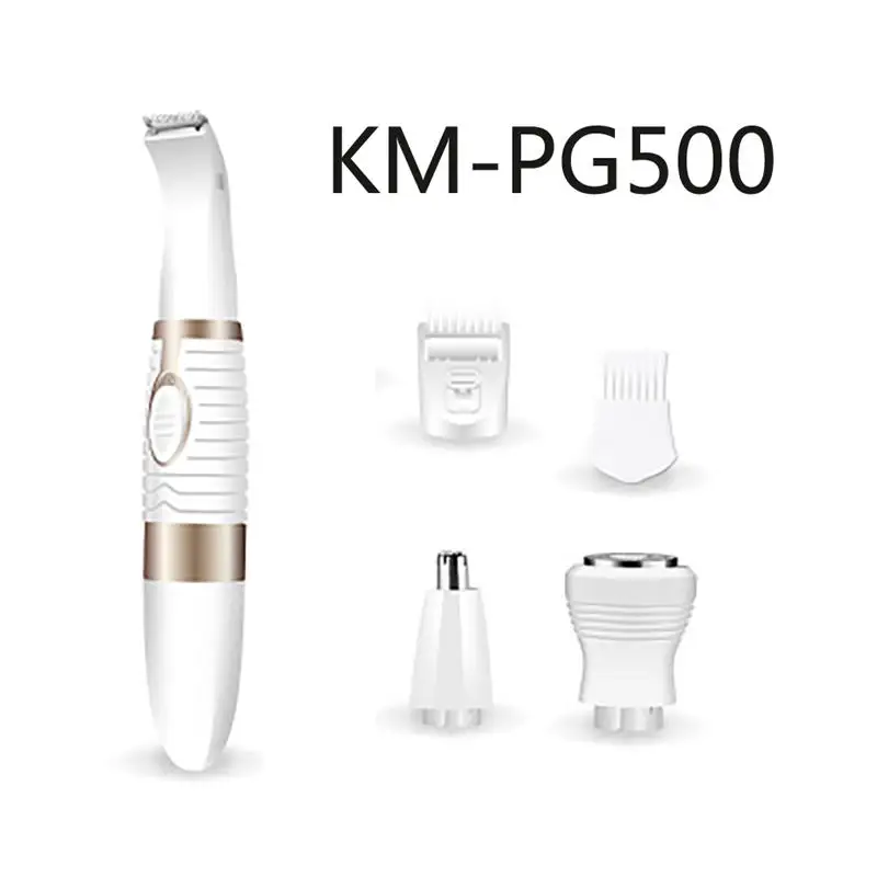 Триммер для носа и ушей Kemei 4 в 1 триммер бровей бороды электробритва усов эпилятор